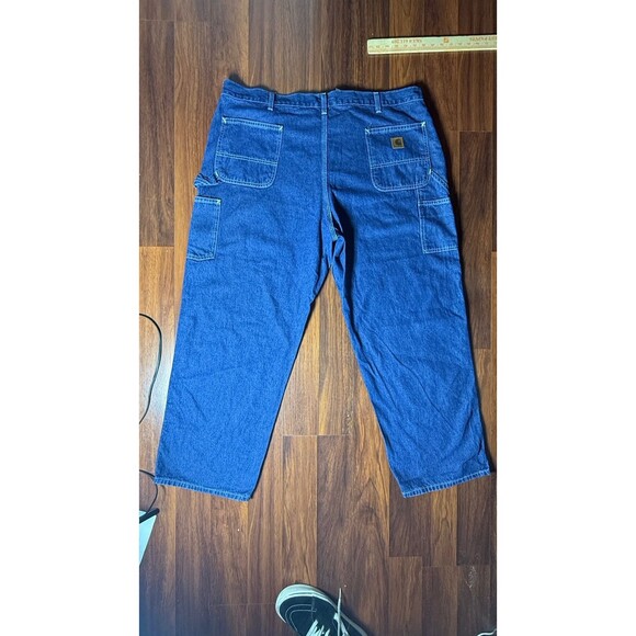 Carhartt Jeans 44x30 Workwear Original Dungaree Fit Carpenter 90s Denim B13 Mens - Picture 4 of 5